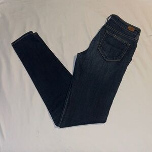 PAIGE Skyline Straight Dark Blue Skinny Jeans 27 Long